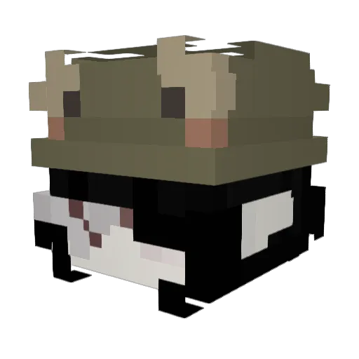 Khoane Minecraft avatar head, 3D render