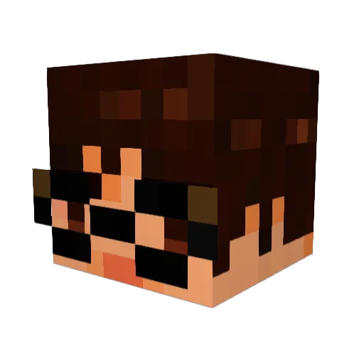 Kholod Minecraft avatar head, 3D render