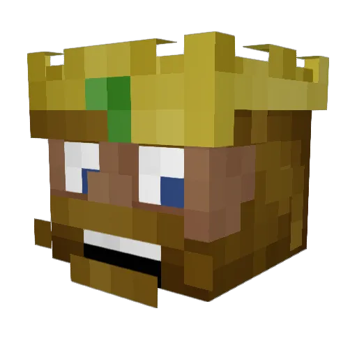 Khommic Minecraft avatar head, 3D render