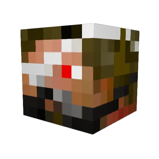 Khomn Minecraft avatar head, 3D render