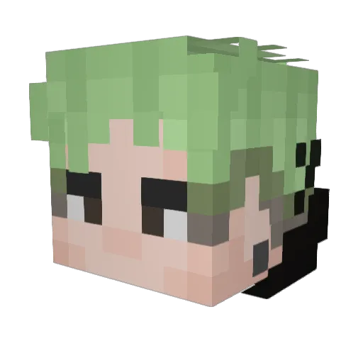 Khoowz Minecraft avatar head, 3D render