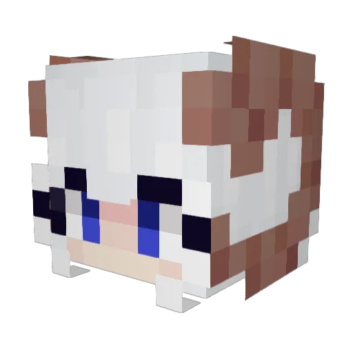 Khorosho Minecraft avatar head, 3D render