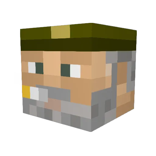 Khosken Minecraft avatar head, 3D render