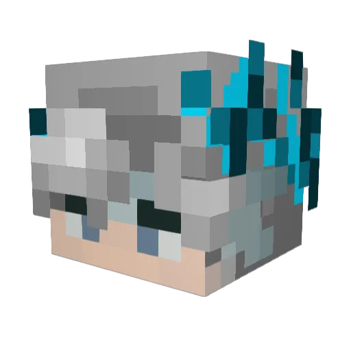 Khozech Minecraft avatar head, 3D render