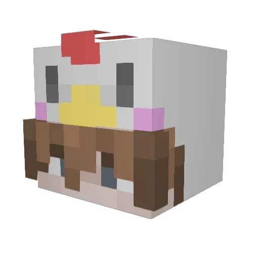 Khoztii Minecraft avatar head, 3D render
