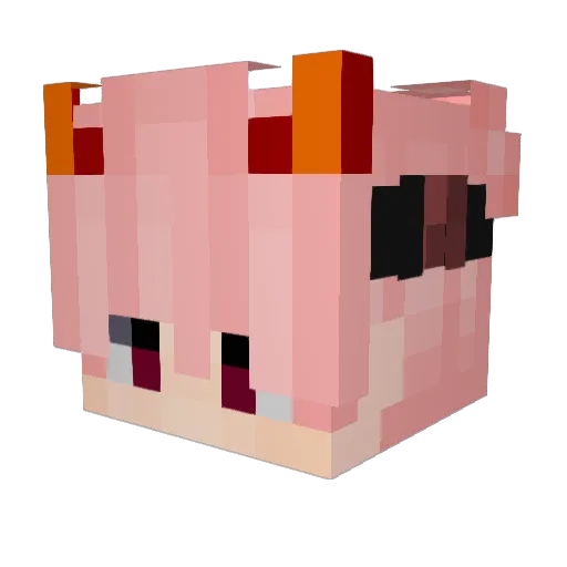 KhqTer Minecraft avatar head, 3D render