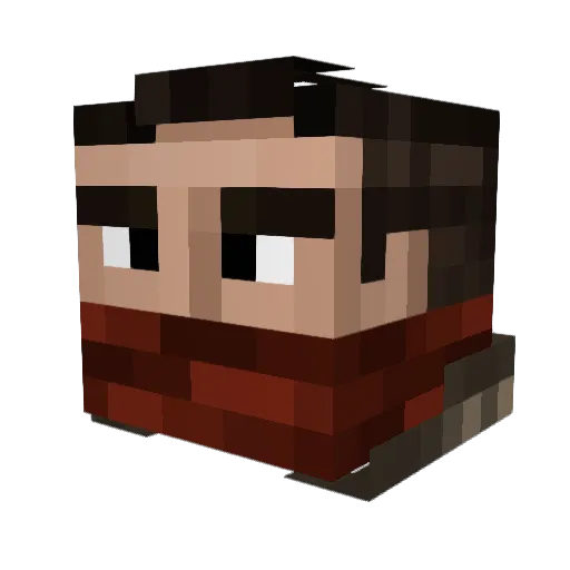Khranzen Minecraft avatar head, 3D render