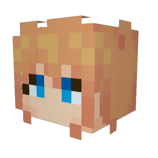 Khristow Minecraft avatar head, 3D render