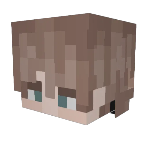 Khrolla Minecraft avatar head, 3D render