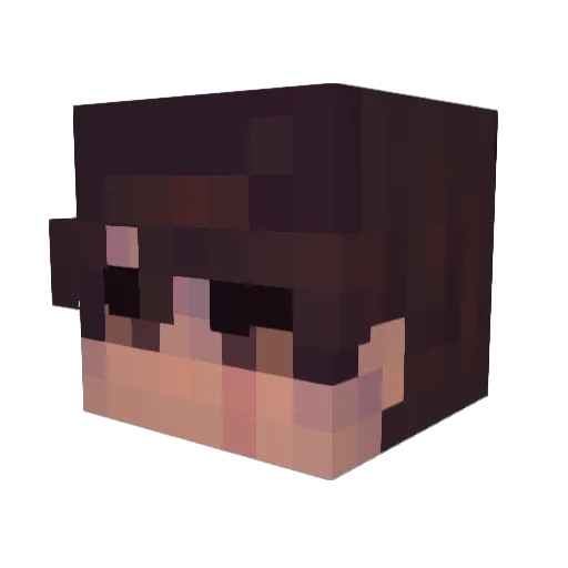 Khromq Minecraft avatar head, 3D render