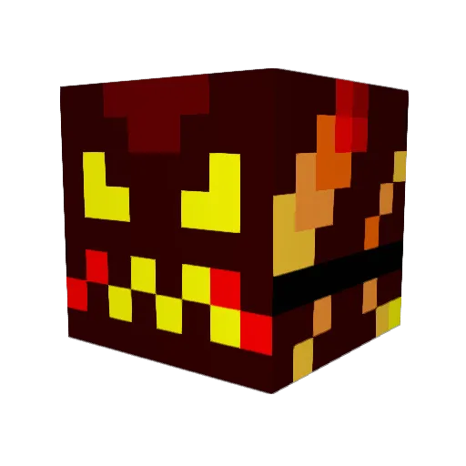Khrooni Minecraft avatar head, 3D render