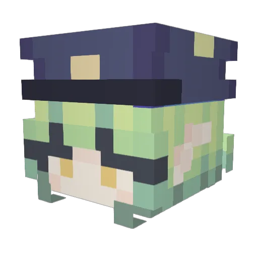 KhrustAlex Minecraft avatar head, 3D render