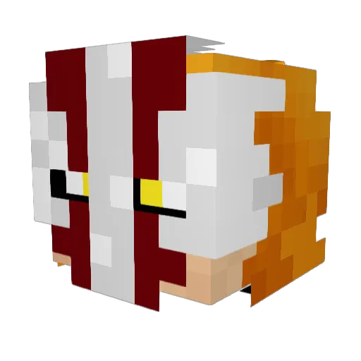 Khrys Minecraft avatar head, 3D render