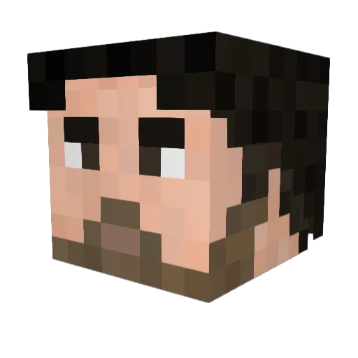 Khrystophe Minecraft avatar head, 3D render