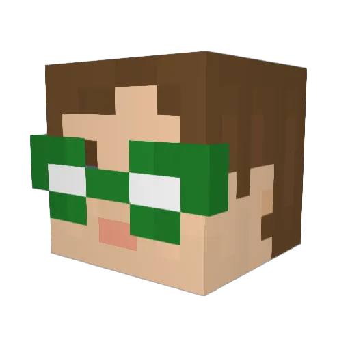 Khtab Minecraft avatar head, 3D render