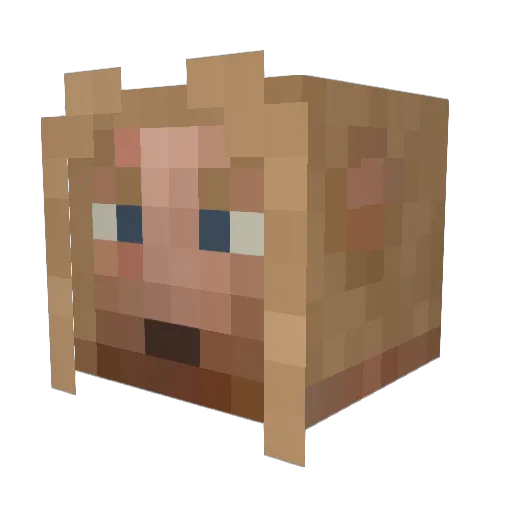 Khullain Minecraft avatar head, 3D render