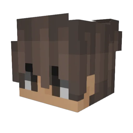 Khunnus Minecraft avatar head, 3D render