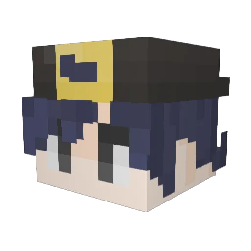 Khyber8 Minecraft avatar head, 3D render