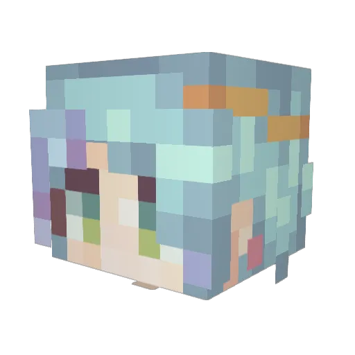 Khyeestein Minecraft avatar head, 3D render