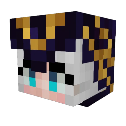 Khywee Minecraft avatar head, 3D render