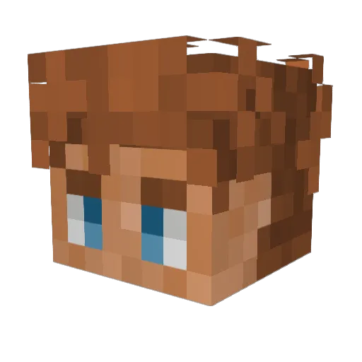 Khzha Minecraft avatar head, 3D render