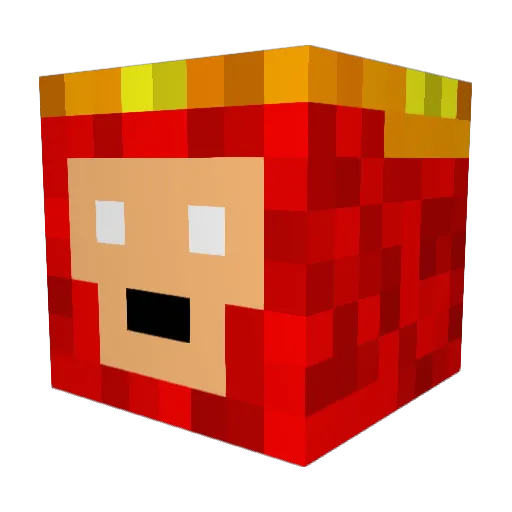 Khzhak Minecraft avatar head, 3D render