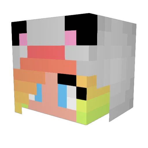 Ki04ran Minecraft avatar head, 3D render