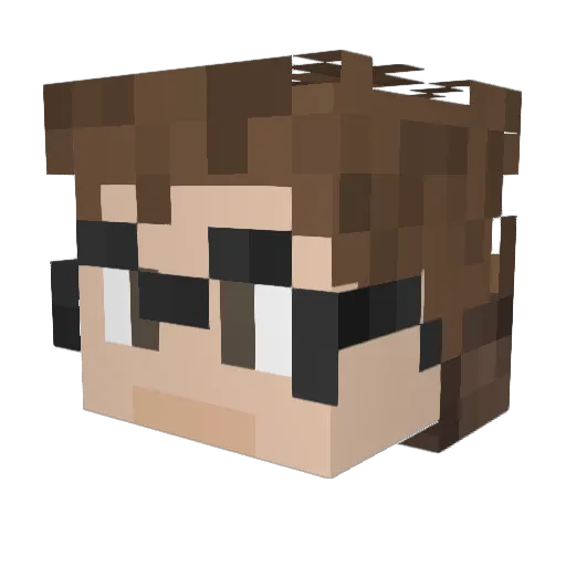 Ki0ji Minecraft avatar head, 3D render