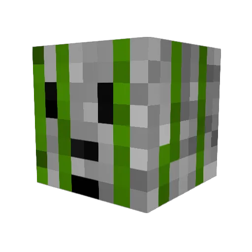 Ki2X Minecraft avatar head, 3D render