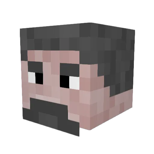 KiBo19 Minecraft avatar head, 3D render