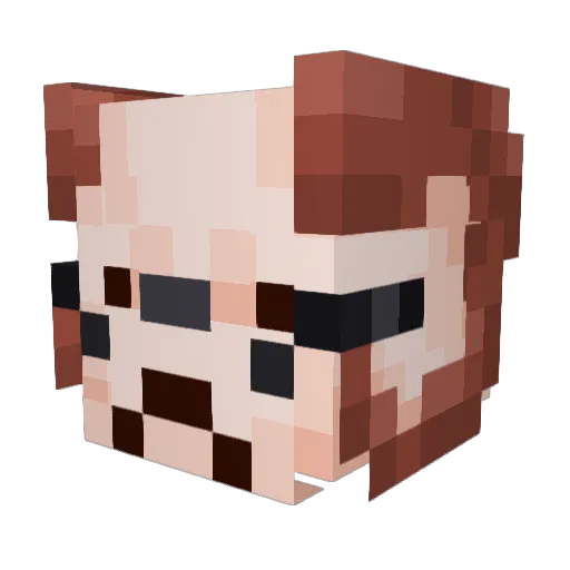 KiCKinTheBucket_ Minecraft avatar head, 3D render