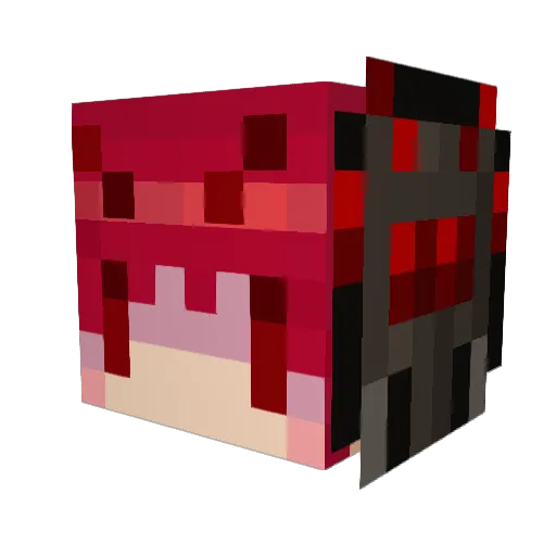 KiChiko2310 Minecraft avatar head, 3D render