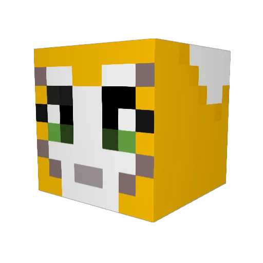 KiKiKienna Minecraft avatar head, 3D render