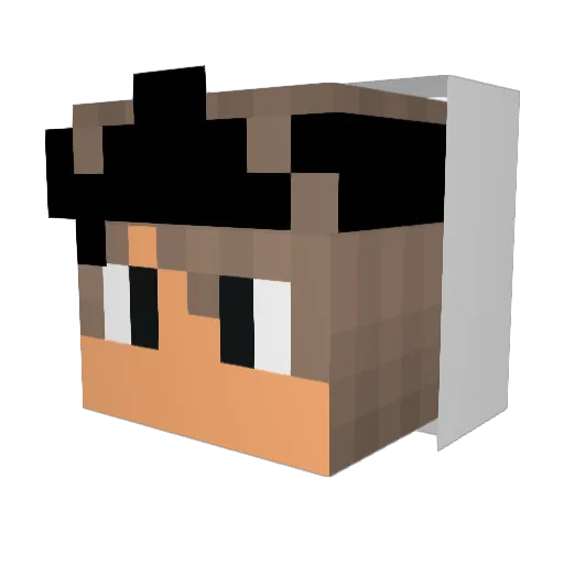 KiNgZ_Gaming Minecraft avatar head, 3D render