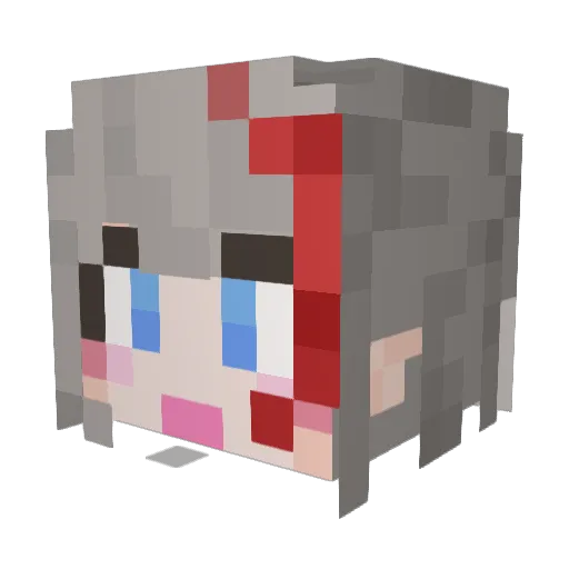 KiPark Minecraft avatar head, 3D render