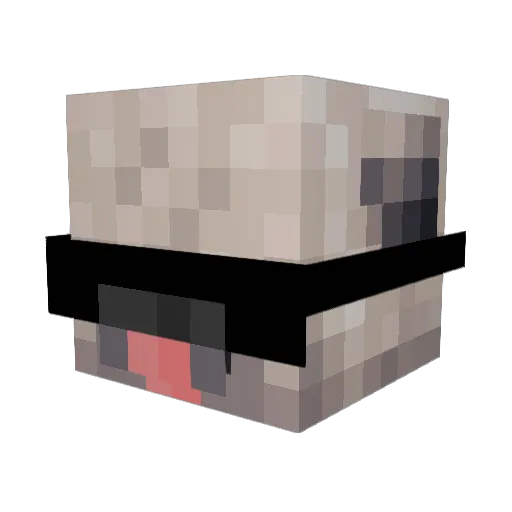KiRUGA10 Minecraft avatar head, 3D render