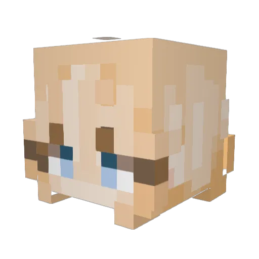 KiRispark Minecraft avatar head, 3D render