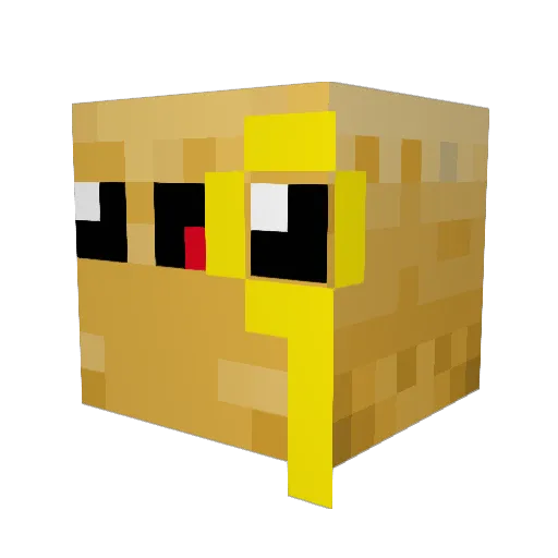 KiRzAcHoP Minecraft avatar head, 3D render