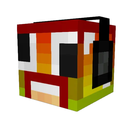KiUczU Minecraft avatar head, 3D render