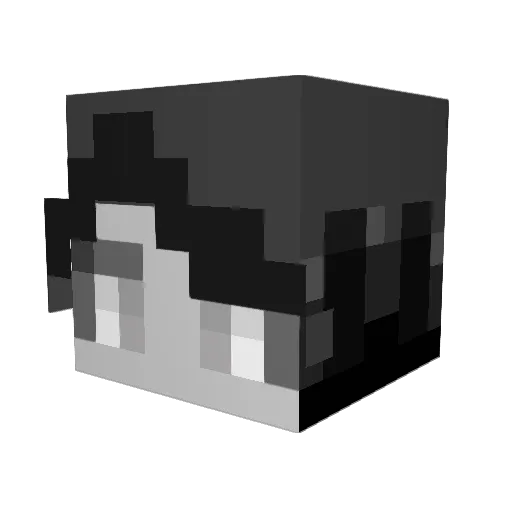 KiXSR Minecraft avatar head, 3D render
