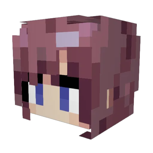 KiZiix Minecraft avatar head, 3D render