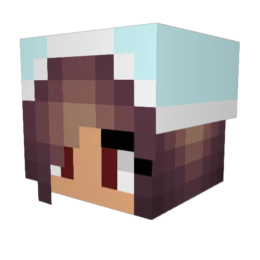 KiZoU77 Minecraft avatar head, 3D render