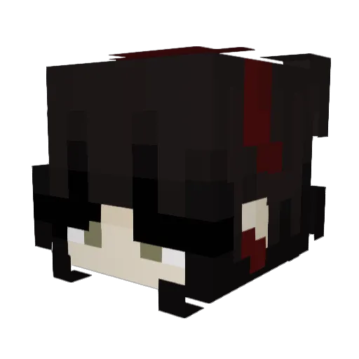 KiaRa11w Minecraft avatar head, 3D render