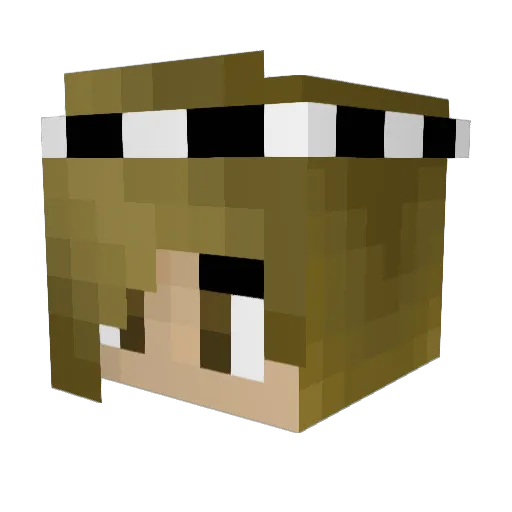 Kialyna Minecraft avatar head, 3D render