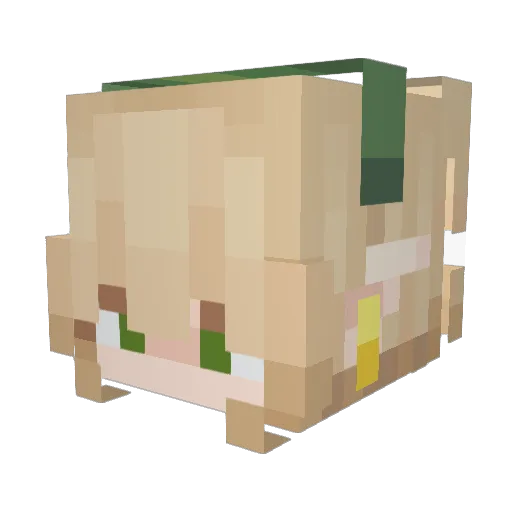 KiameGN Minecraft avatar head, 3D render
