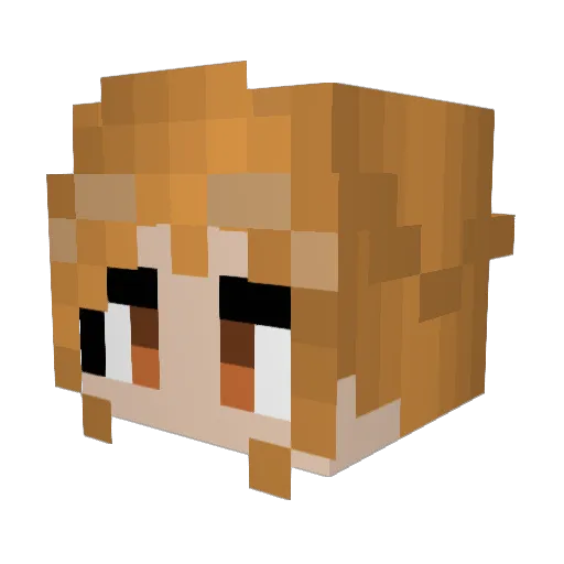 KianBanane Minecraft avatar head, 3D render