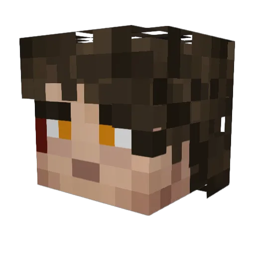 KianGrainger Minecraft avatar head, 3D render