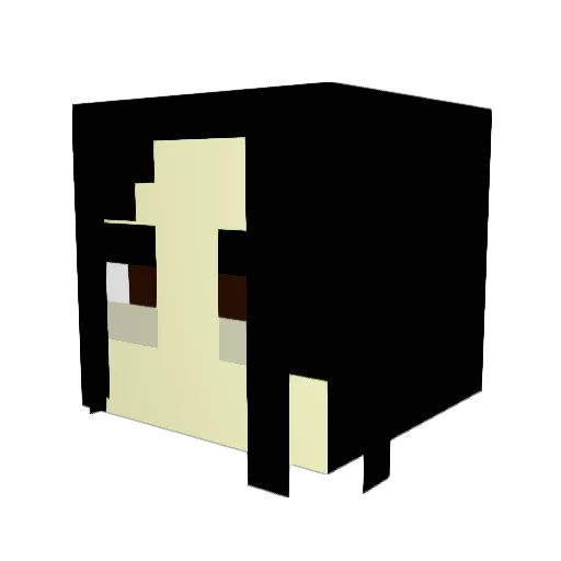 Kiana_22 Minecraft avatar head, 3D render