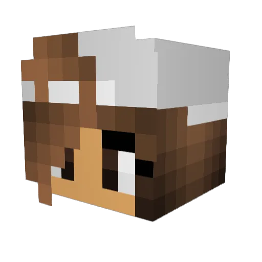 Kianajc1 Minecraft avatar head, 3D render