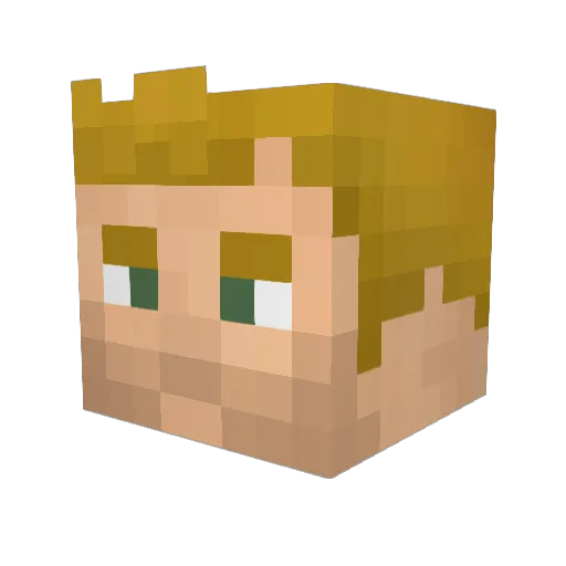 Kianeos Minecraft avatar head, 3D render